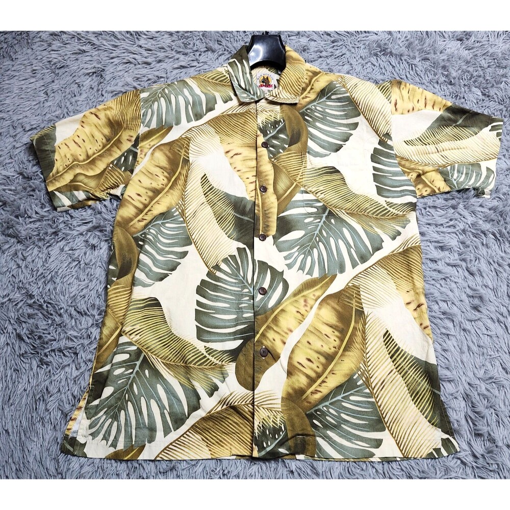 Max‎ Boxxer Hawaiian Shirt Mens Large L Multicolor Floral Tropical Beach Cotton